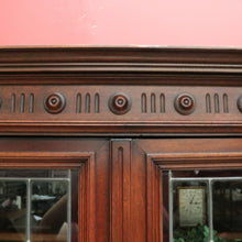 Load image into Gallery viewer, x SOLD Antique French Walnut Bookcase with Leadlight Doors, Adjustable Shelves & Drawer. B12258