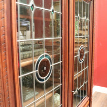 Load image into Gallery viewer, x SOLD Antique French Walnut Bookcase with Leadlight Doors, Adjustable Shelves & Drawer. B12258