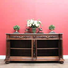 Load image into Gallery viewer, x SOLD Antique French Oak Four-Door Sideboard with Carved Panels and Bun Feet. B12727