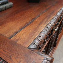 Load image into Gallery viewer, x SOLD Antique French Oak Four-Door Sideboard with Carved Panels and Bun Feet. B12727