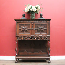 Load image into Gallery viewer, Antique French Church Sacrament Cabinet Converted Wine Cabinet with Key & Detail. B12300