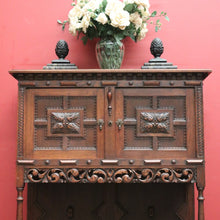 Load image into Gallery viewer, Antique French Church Sacrament Cabinet Converted Wine Cabinet with Key & Detail. B12300