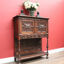 Load image into Gallery viewer, Antique French Church Sacrament Cabinet Converted Wine Cabinet with Key & Detail. B12300