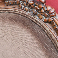 Load image into Gallery viewer, x SOLD Victorian English Walnut Gentleman’s Chair with Carved Back and Velvet Seat. B12867