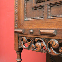 Load image into Gallery viewer, Antique French Church Sacrament Cabinet Converted Wine Cabinet with Key & Detail. B12300