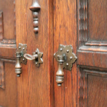 Load image into Gallery viewer, Antique French Church Sacrament Cabinet Converted Wine Cabinet with Key & Detail. B12300