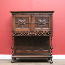 Load image into Gallery viewer, Antique French Church Sacrament Cabinet Converted Wine Cabinet with Key & Detail. B12300
