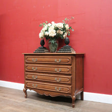 Load image into Gallery viewer, x SOLD French Oak Chest of Drawers with Carved Detail and Brass Handles, Hall Cabinet. B12321