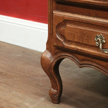 Load image into Gallery viewer, x SOLD French Oak Chest of Drawers with Carved Detail and Brass Handles, Hall Cabinet. B12321