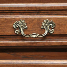 Load image into Gallery viewer, x SOLD French Oak Chest of Drawers with Carved Detail and Brass Handles, Hall Cabinet. B12321