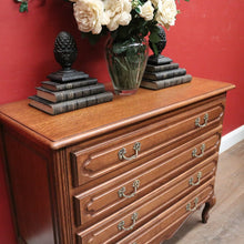 Load image into Gallery viewer, x SOLD French Oak Chest of Drawers with Carved Detail and Brass Handles, Hall Cabinet. B12321