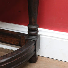 Load image into Gallery viewer, x SOLD Antique French Oak Demi-Lune Credenza Lamp or Side Table with Turned Legs and Curved Stretcher. B12737