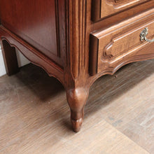 Load image into Gallery viewer, x SOLD French Oak Chest of Drawers with Carved Detail and Brass Handles, Hall Cabinet. B12321