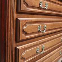 Load image into Gallery viewer, x SOLD French Oak Chest of Drawers with Carved Detail and Brass Handles, Hall Cabinet. B12321