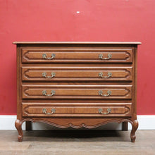 Load image into Gallery viewer, x SOLD French Oak Chest of Drawers with Carved Detail and Brass Handles, Hall Cabinet. B12321