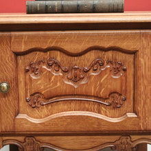 Load image into Gallery viewer, x SOLD Pair of Vintage French Oak Bedside or Side Tables with Scroll Feet & Brass. B12304