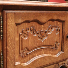Load image into Gallery viewer, x SOLD Pair of Vintage French Oak Bedside or Side Tables with Scroll Feet & Brass. B12304