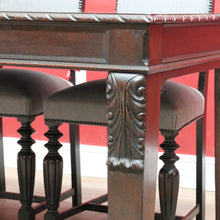 Load image into Gallery viewer, Antique Australian Ed Rosenstengel Silky Oak Dining Table with Carved Legs. B13170