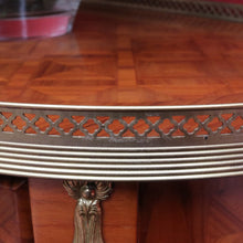 Load image into Gallery viewer, x SOLD French Demi-Lune Lingerie Cabinet with Marquetry and Gilt Brass Gallery. B12739