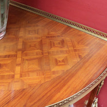 Load image into Gallery viewer, x SOLD French Demi-Lune Lingerie Cabinet with Marquetry and Gilt Brass Gallery. B12739