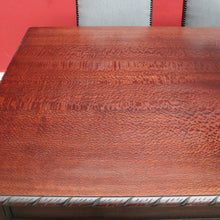 Load image into Gallery viewer, Antique Australian Ed Rosenstengel Silky Oak Dining Table with Carved Legs. B13170