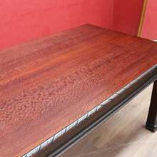 Load image into Gallery viewer, Antique Australian Ed Rosenstengel Silky Oak Dining Table with Carved Legs. B13170