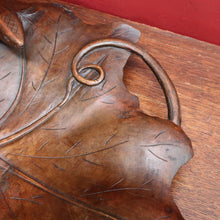 Load image into Gallery viewer, x SOLD Carved Black Forest Tray featuring a Lizard and Dragonfly on Lily Pad. B12711
