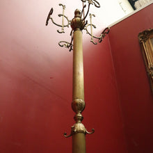 Load image into Gallery viewer, x SOLD Vintage Italian Brass Coat and Hat Rack with Bag Hooks – Elegant & Sturdy Design. B12482
