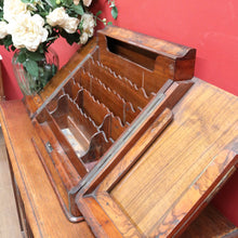 Load image into Gallery viewer, Victorian English Burr Walnut Stationery Box with Fitted Interior, Drawer. B12887