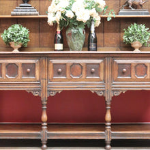 Load image into Gallery viewer, x SOLD Antique English or Welsh Buffet and Hutch with Drawers and Plate Racks. B12869