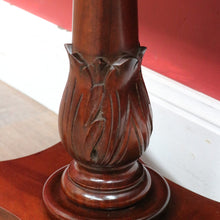 Load image into Gallery viewer, Antique Australian Cedar Single Drawer Pedestal Side Table with Carved Tulip Base. B13164