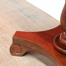Load image into Gallery viewer, Antique Australian Cedar Single Drawer Pedestal Side Table with Carved Tulip Base. B13164