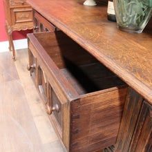 Load image into Gallery viewer, x SOLD Antique English or Welsh Buffet and Hutch with Drawers and Plate Racks. B12869