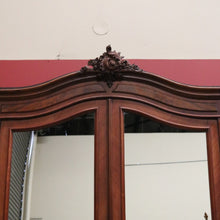 Load image into Gallery viewer, Antique French Armoire with Mirrors, Burr Walnut Highlights & Brass Drawer Pulls. B12481