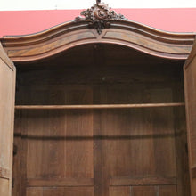 Load image into Gallery viewer, Antique French Armoire with Mirrors, Burr Walnut Highlights & Brass Drawer Pulls. B12481