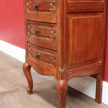 Load image into Gallery viewer, x SOLD Vintage French Oak Lingerie Chest of 5 Drawers Bedside or Hall Cabinet B12793