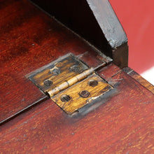 Load image into Gallery viewer, Antique Mahogany Inlaid Fall Front Writing Bureau with Fitted Interior, Three Drawers and Brass Swan Neck Handles. B13180