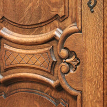 Load image into Gallery viewer, X SOLD Antique French Oak Four Door Armoire Wardrobe with Hanging Space and Shelves. B12320