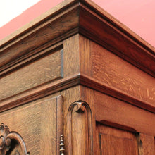 Load image into Gallery viewer, X SOLD Antique French Oak Four Door Armoire Wardrobe with Hanging Space and Shelves. B12320