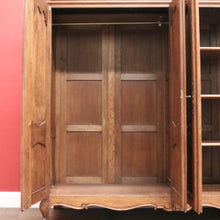 Load image into Gallery viewer, X SOLD Antique French Oak Four Door Armoire Wardrobe with Hanging Space and Shelves. B12320