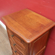 Load image into Gallery viewer, x SOLD Vintage French Oak Lingerie Chest of 5 Drawers Bedside or Hall Cabinet B12793