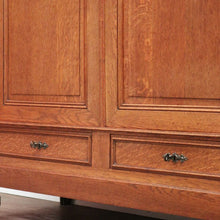 Load image into Gallery viewer, x SOLD Antique French Oak Cloak Cabinet or Wardrobe with Drawers and Coat Hooks. B12278