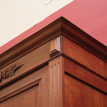 Load image into Gallery viewer, x SOLD Antique French Oak Cloak Cabinet or Wardrobe with Drawers and Coat Hooks. B12278