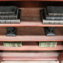Load image into Gallery viewer, Antique Australian Cedar Two Door Bookcase Display Cabinet with Arched Glass Panels. B13162