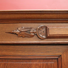 Load image into Gallery viewer, x SOLD Antique French Oak Cloak Cabinet or Wardrobe with Drawers and Coat Hooks. B12278