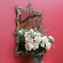Load image into Gallery viewer, Italian Florentine Gilt Wall Mirror in Brass – Vintage Wall Decor B12864