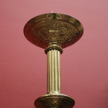 Load image into Gallery viewer, Pair of Antique French Gothic Solid Brass Church Candlestick Holders. B12319