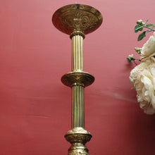 Load image into Gallery viewer, Pair of Antique French Gothic Solid Brass Church Candlestick Holders. B12319
