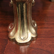 Load image into Gallery viewer, Pair of Antique French Gothic Solid Brass Church Candlestick Holders. B12319