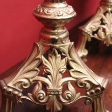 Load image into Gallery viewer, Pair of Antique French Gothic Solid Brass Church Candlestick Holders. B12319